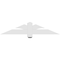 Ekena Millwork Redmond Architectural Grade PVC Gable Bracket, 48"W x 10"H x 4"D x 4"F, 5/12 Pitch GBP048X10X0404RED00 - alternate 2